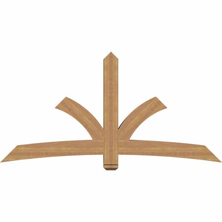 Ekena Millwork Davenport Timber Gable Bracket, Western Red Cedar, 84"W x 42"H x 5 1/2"D x 5 1/2"F, 12/12 Pitch GBW084X42X0606DAV00SWR